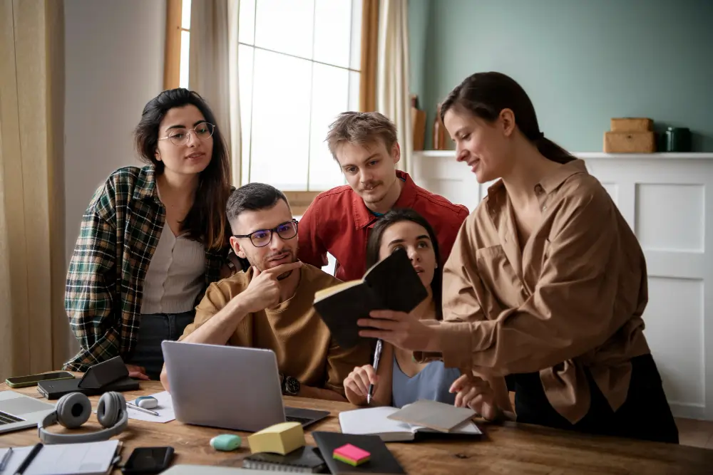 Students learning together